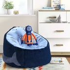 Poltrona sacco a forma di squalo per bambini