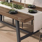 Tavolo da pranzo industriale per 4-6 persone, tavolo da cucina lungo 160 cm in legno con robusta struttura in metallo per cucina, sala da pranzo