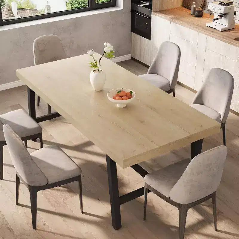 Tavolo da pranzo industriale per 4-6 persone, tavolo da cucina lungo 160 cm in legno con robusta struttura in metallo per cucina, sala da pranzo