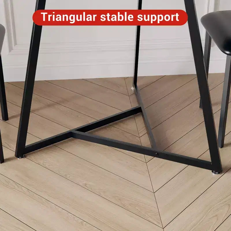 Set da Pranzo Rotondo per 2 Persone - Tavolo Salvaspazio e Sedie Imbottite, Set da Cucina Moderno per Piccoli Spazi