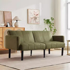 Divano Letto Futon - 2 Posti Regolabile a 3 Posizioni Convertibile, Capacità 317 kg, Tessuto Lino, Salvaspazio per Appartamenti