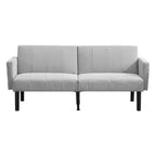 Divano Letto Futon - 2 Posti Regolabile a 3 Posizioni Convertibile, Capacità 317 kg, Tessuto Lino, Salvaspazio per Appartamenti