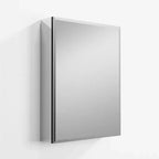 Mobiletto da bagno 26 x 20 con specchio, cornice in acciaio inossidabile, 2 ripiani regolabili, armadietto a muro per medicinali, rettangolare, da incasso, nero