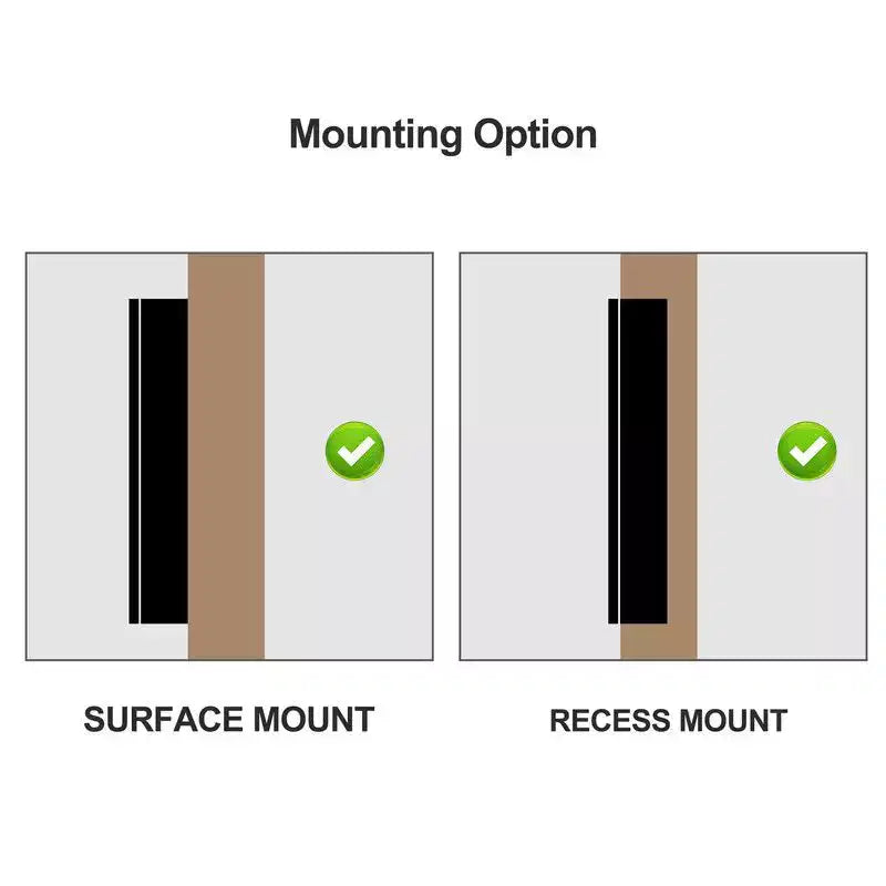 Mobiletto da bagno 26 x 20 con specchio, cornice in acciaio inossidabile, 2 ripiani regolabili, armadietto a muro per medicinali, rettangolare, da incasso, nero