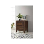 Comodino con 2 cassetti Welsley, noce