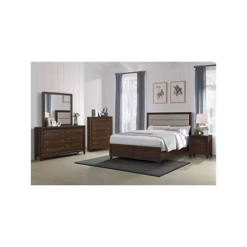 Comodino con 2 cassetti Welsley, noce