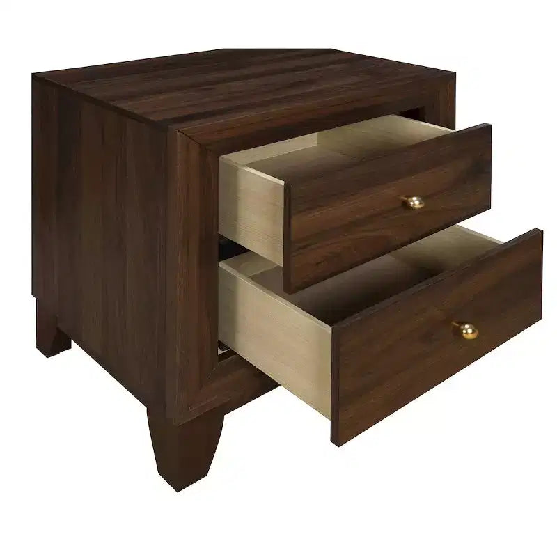 Comodino con 2 cassetti Welsley, noce
