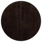 Set da pranzo da 5 pezzi in stile rustico, tavolo da pranzo rotondo allungabile in legno e 4 sedie imbottite