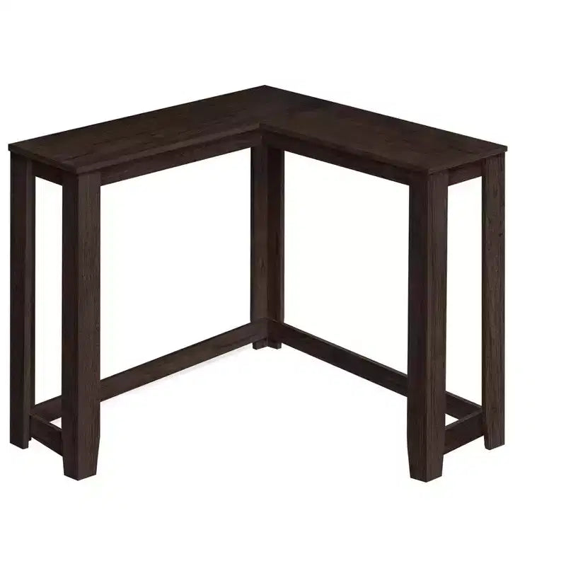 Console da angolo 36" in legno massello colore espresso con finitura anticata