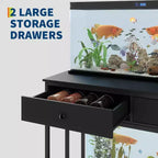 Supporto per Acquario con Presa di Corrente, Tavolo per Acquario in Metallo da 40-50 Galloni con Cassetto, Capacità 660 libbre