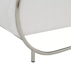 Poltrona accent Bethann con struttura in metallo, SFV5130, Bianco/Argento