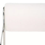 Poltrona accent Bethann con struttura in metallo, SFV5130, Bianco/Argento