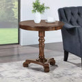 HomeStock 25.5 in.H Brown Color Rectangle MDF (Medium-Density Fiberboard) Table Top End Table 1 -piece