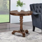 HomeStock 25.5 in.H Brown Color Rectangle MDF (Medium-Density Fiberboard) Table Top End Table 1 -piece