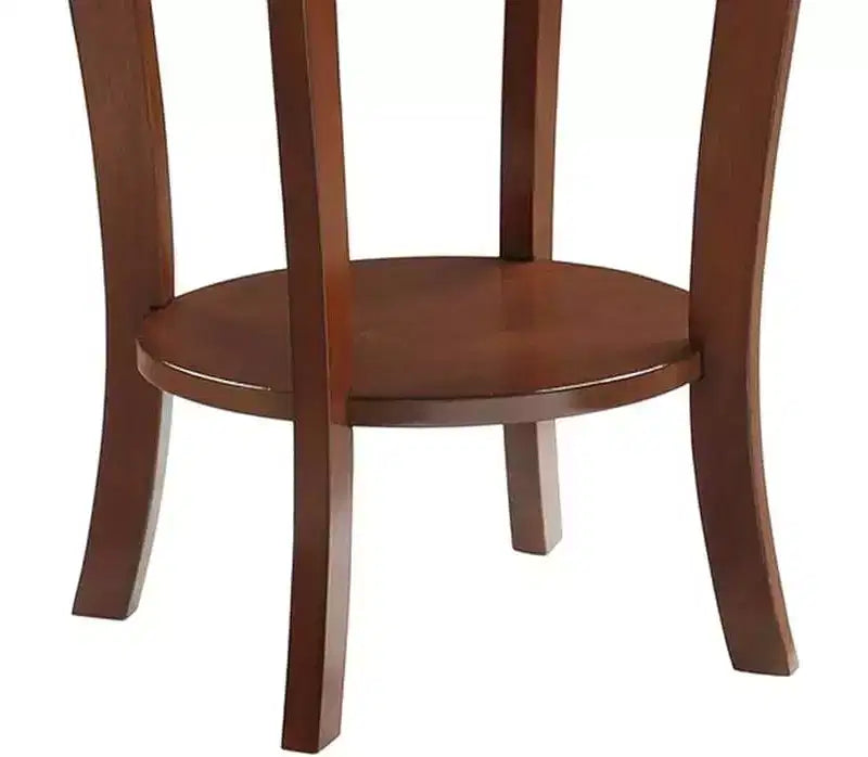 Tavolino Belmont Mid-Century Modern con ripiano a più livelli e design elegante per lampade, libri e accessori