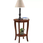 Tavolino Belmont Mid-Century Modern con ripiano a più livelli e design elegante per lampade, libri e accessori