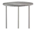 Tavolino con ripiani a due livelli Belmont con gambe in acciaio inossidabile, ripiani in robusto truciolare e stile moderno contemporaneo