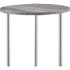 Tavolino con ripiani a due livelli Belmont con gambe in acciaio inossidabile, ripiani in robusto truciolare e stile moderno contemporaneo