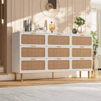 Cassettiera in rattan per la camera da letto, cassettiere ad alta capacità per l'armadio, adatte per il soggiorno, l'ingresso e la camera dei bambini.
