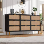 Cassettiera in rattan per la camera da letto, cassettiere ad alta capacità per l'armadio, adatte per il soggiorno, l'ingresso e la camera dei bambini.