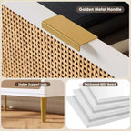 Cassettiera in rattan per la camera da letto, cassettiere ad alta capacità per l'armadio, adatte per il soggiorno, l'ingresso e la camera dei bambini.