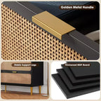 Cassettiera in rattan per la camera da letto, cassettiere ad alta capacità per l'armadio, adatte per il soggiorno, l'ingresso e la camera dei bambini.