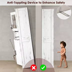 67 Mobiletto Alto da Bagno, Mobile Contenitore da Bagno a Doppia Anta con Cassetto, Ripiani Regolabili, per Bagno Soggiorno Cucina