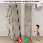 67 Mobiletto Alto da Bagno, Mobile Contenitore da Bagno a Doppia Anta con Cassetto, Ripiani Regolabili, per Bagno Soggiorno Cucina