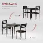 Set tavolo da pranzo industriale da 3 pezzi per 2 persone con sedie imbottite Set tavolo da cucina con tavolo con gambe a spirale (nero)