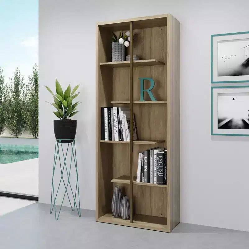 Libreria standard a 5 ripiani in legno di pino