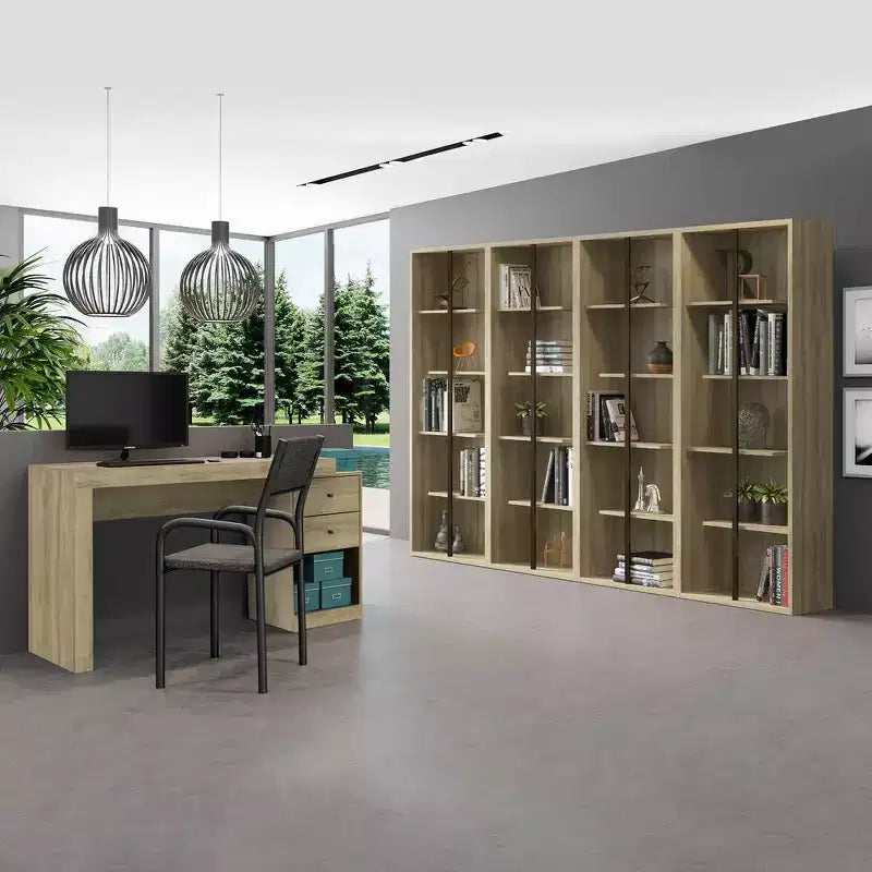 Libreria standard a 5 ripiani in legno di pino