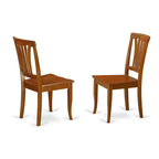 Set da pranzo 3 pezzi in legno massello con finitura marrone sella