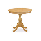 Set da Pranzo 3 Pezzi in Legno Massello con Finitura Rovere Naturale - Posti a Sedere per 4 Persone