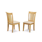 Set da Pranzo 3 Pezzi in Legno Massello con Finitura Rovere Naturale - Posti a Sedere per 4 Persone