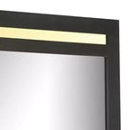 Specchio comò Royal Hampton da 41 pollici, moderno ed elegante, nero con dettagli in acrilico dorato