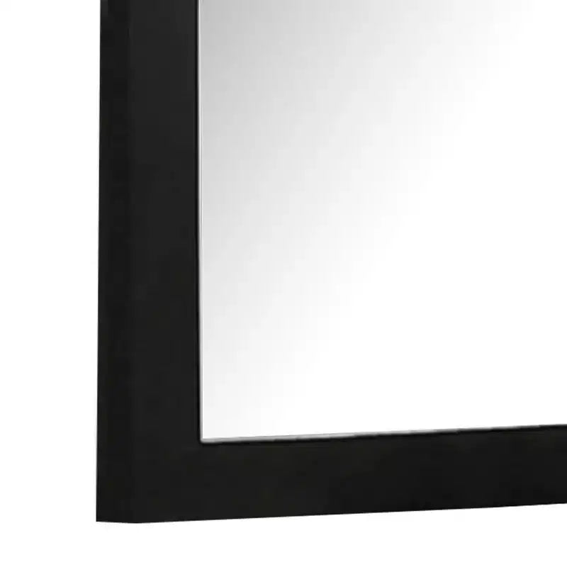 Specchio comò Royal Hampton da 41 pollici, moderno ed elegante, nero con dettagli in acrilico dorato