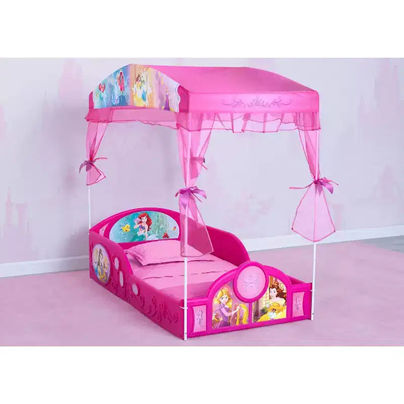 Lettino per bambini Princess Sleep and Play con baldacchino, certificato JPMA