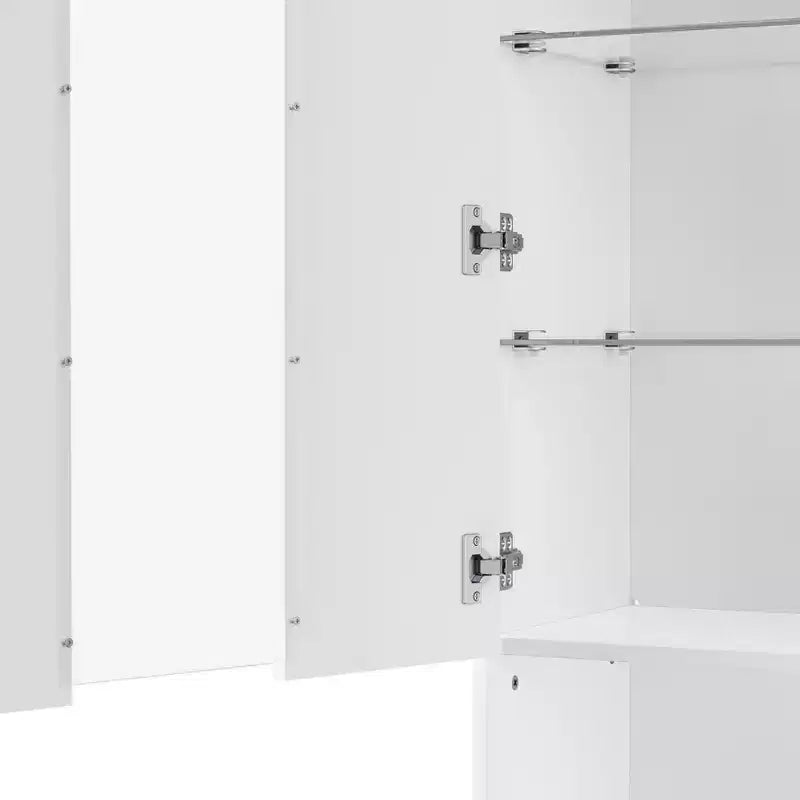 Mobile TV Moderno con Luci a LED per TV da 75 pollici, Tavolino Console Multimediale con Ripiani in Vetro Temperato e Caminetto Non Riscaldante