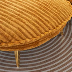 Poltrona moderna con pouf, divano singolo oversize imbottito, poltrona lounge con seduta profonda e poggiapiedi per camera da letto, soggiorno, ufficio