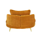 Poltrona moderna con pouf, divano singolo oversize imbottito, poltrona lounge con seduta profonda e poggiapiedi per camera da letto, soggiorno, ufficio