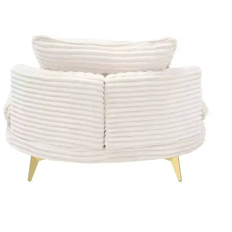 Poltrona moderna con pouf, divano singolo oversize imbottito, poltrona lounge con seduta profonda e poggiapiedi per camera da letto, soggiorno, ufficio