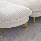 Poltrona moderna con pouf, divano singolo oversize imbottito, poltrona lounge con seduta profonda e poggiapiedi per camera da letto, soggiorno, ufficio