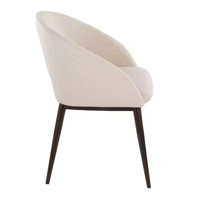 Sedia in tessuto Renee Noise con schienale in air mesh, Metallo color rame/Crema