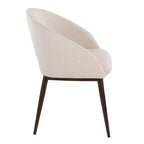 Sedia in tessuto Renee Noise con schienale in air mesh, Metallo color rame/Crema