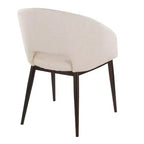 Sedia in tessuto Renee Noise con schienale in air mesh, Metallo color rame/Crema