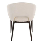 Sedia in tessuto Renee Noise con schienale in air mesh, Metallo color rame/Crema