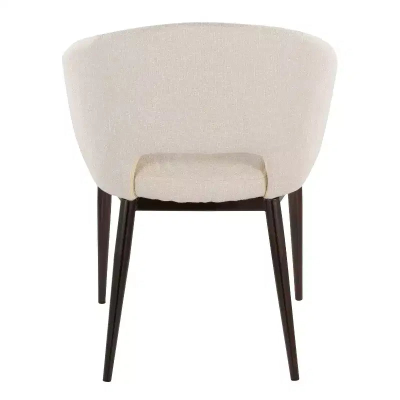 Sedia in tessuto Renee Noise con schienale in air mesh, Metallo color rame/Crema