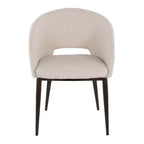 Sedia in tessuto Renee Noise con schienale in air mesh, Metallo color rame/Crema