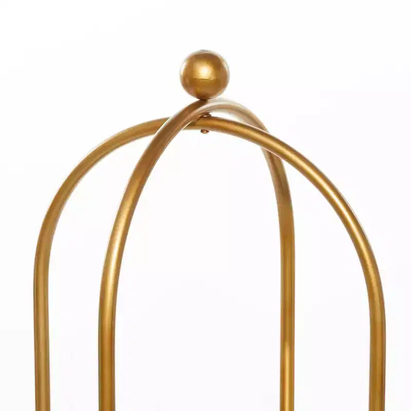 Scaffale Glam in Metallo Dorato: Lusso e Organizzazione, Nessun Montaggio, Libreria a 2 Ripiani