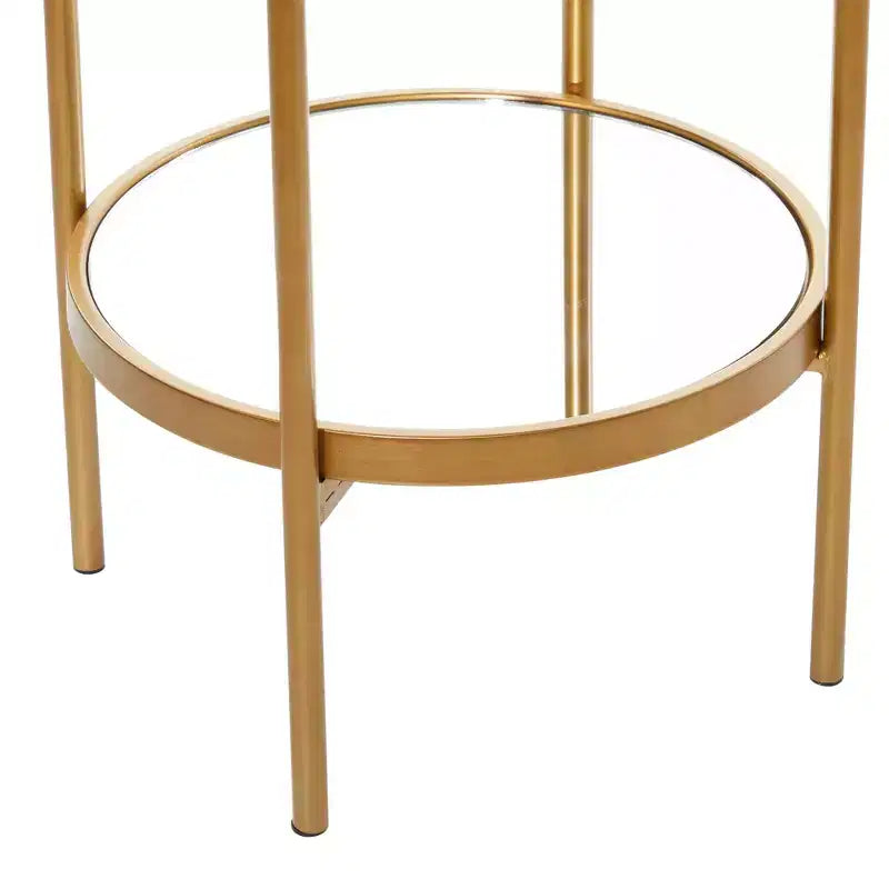 Scaffale Glam in Metallo Dorato: Lusso e Organizzazione, Nessun Montaggio, Libreria a 2 Ripiani